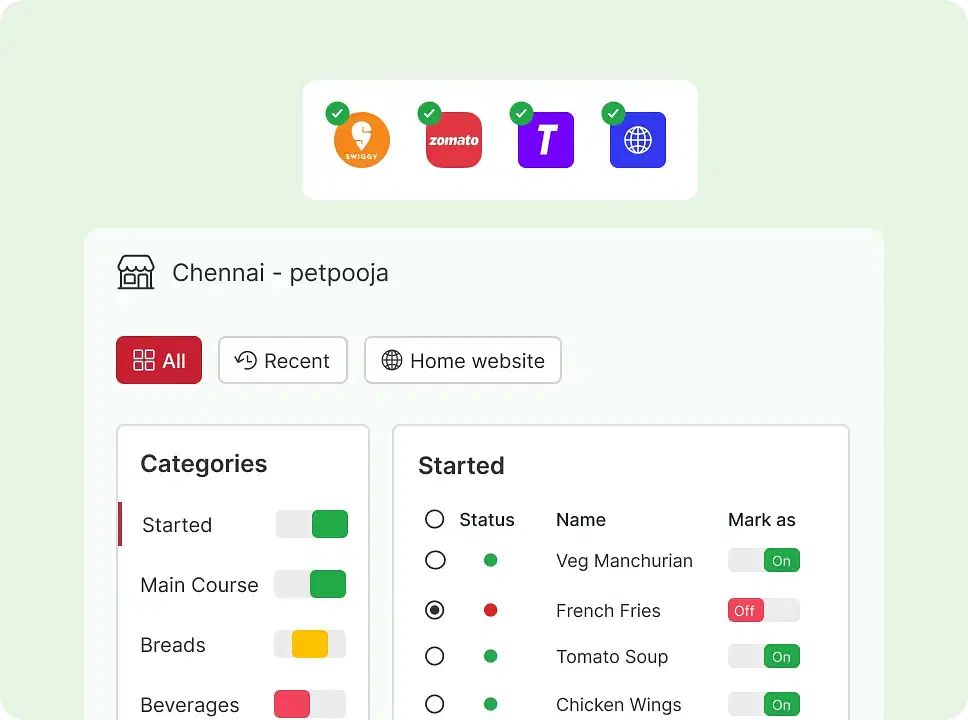 Menu updates & changes