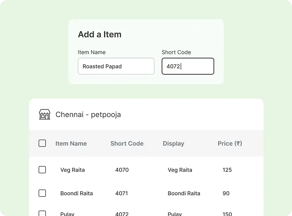 Create shortcodes for quick billing