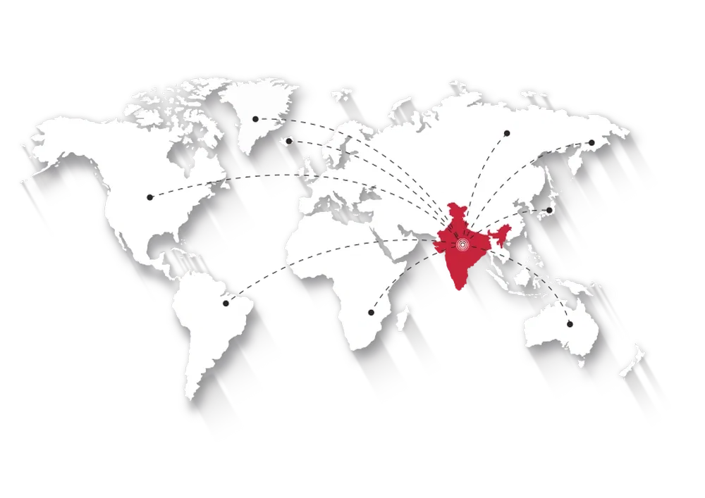 World map showing Petpooja's presence across India, the UAE, and South Africa