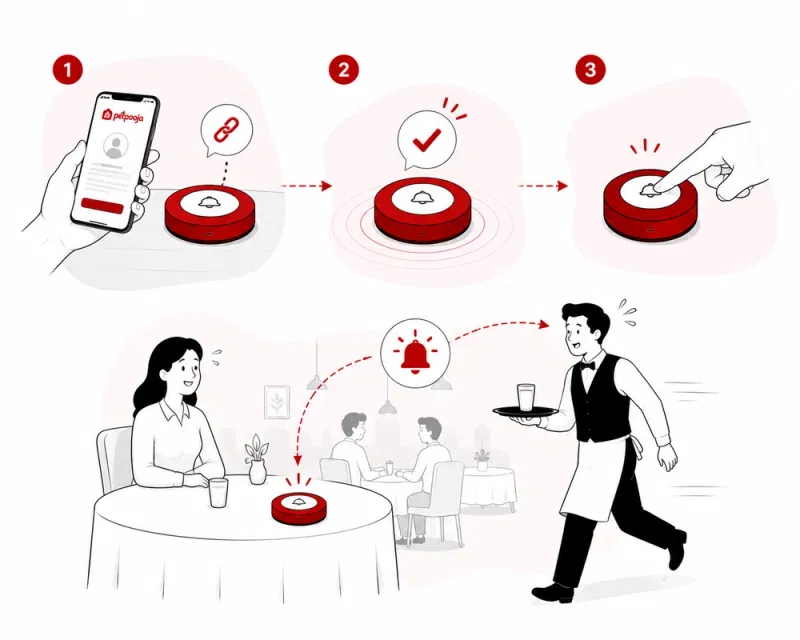 Petpooja Wireless Calling Device plug-and-play setup with existing Petpooja POSS account