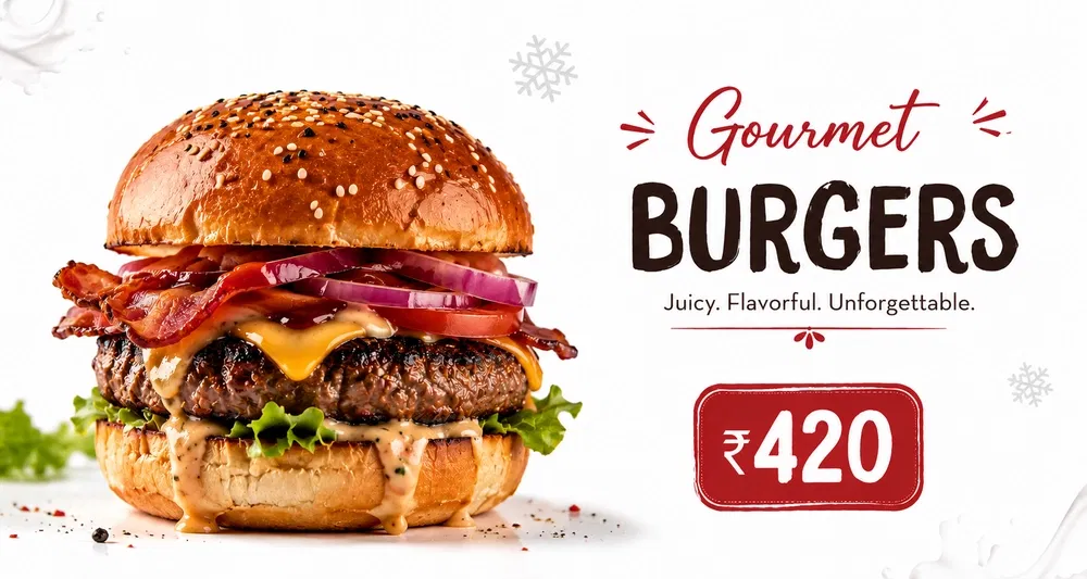 A combo offer playing on a Petpooja digital menu board