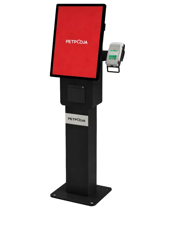 Petpooja floor-mount self-service kiosk