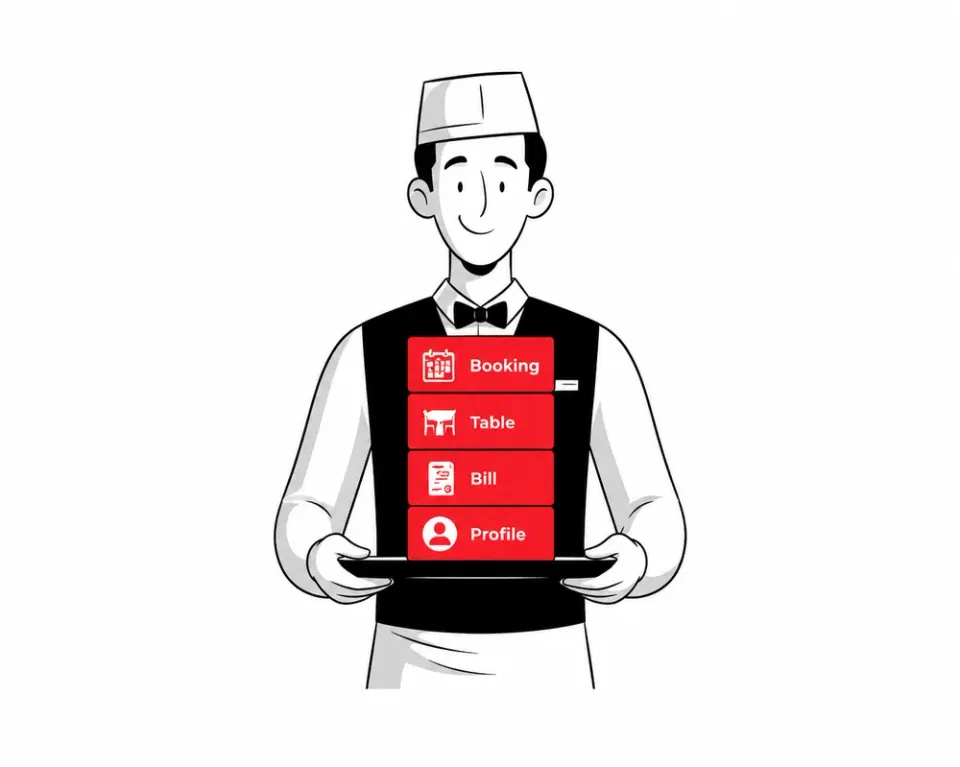 How Petpooja Table Reservation Manager works: booking arrives, table auto-assigned, synced with POSS, and guest profile built