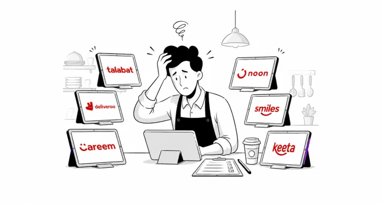 Juggling a separate tablet for every delivery app