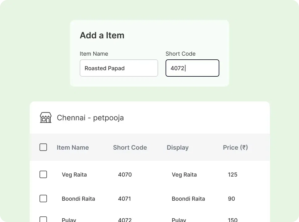 Create shortcodes for quick billing