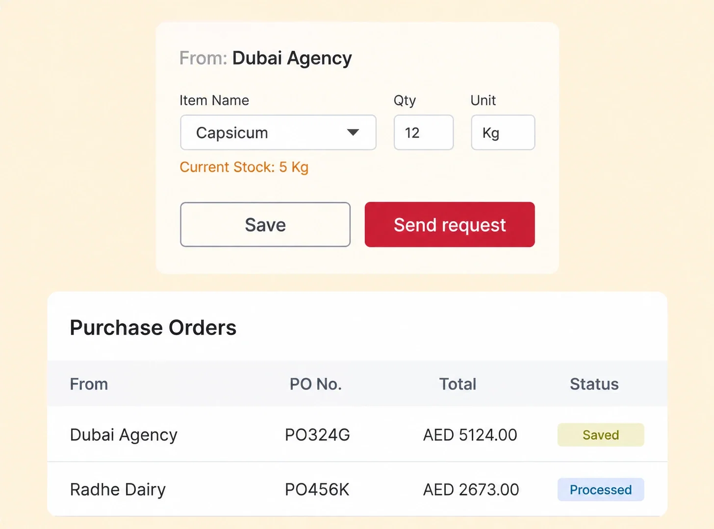 Purchase order management