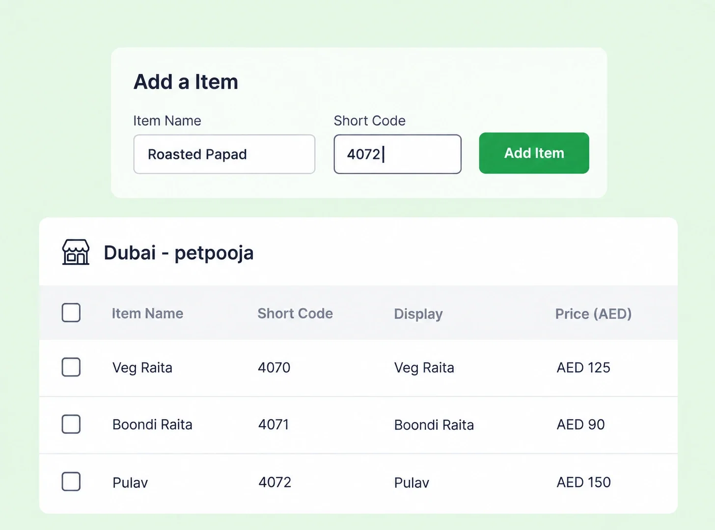 Create shortcodes for quick billing